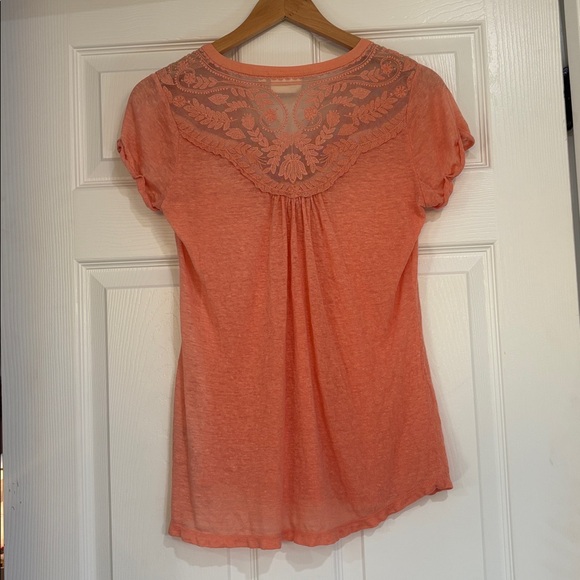 Anthropologie Deletta Coral Lace Detail Blouse - Picture 4 of 6